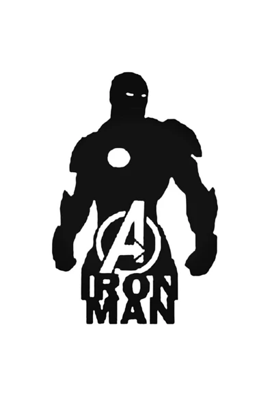 Iron Man Tasarım Oto Sticker 20 Cm ürün görseli 1