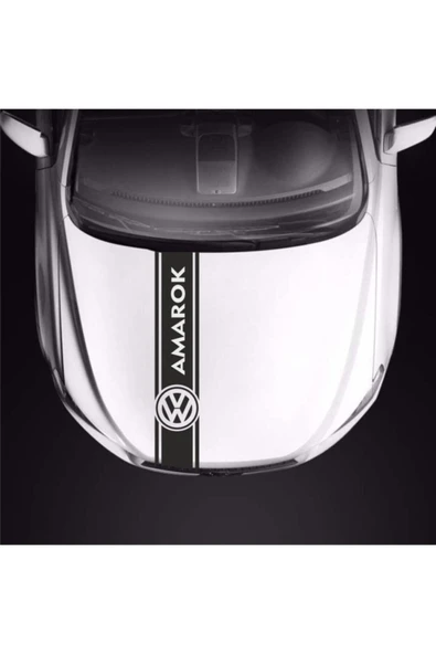 Volkswagen Amarok İçin Uyumlu Aksesuar Oto Kaput Şerit Sticker ürün görseli 1