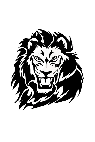 Aslan Tasarımlı Oto Sticker Siyah 20*17 Cm ürün görseli 1