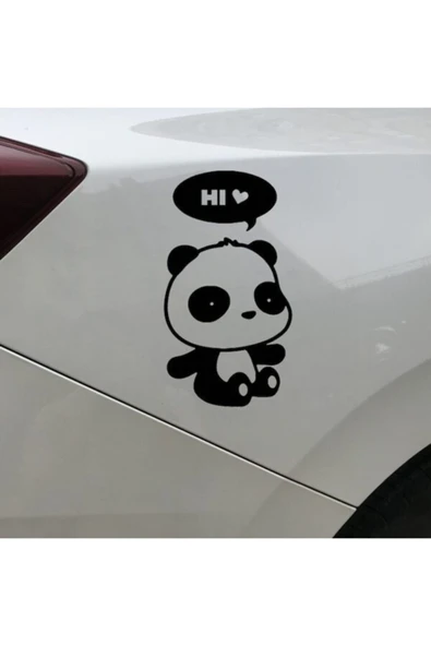 Sevimli Panda Tasarım  Oto Sticker 15*8 Cm ürün görseli 1