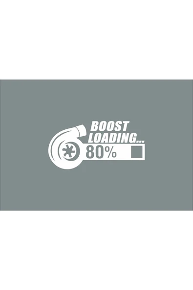 Boost Loading Oto Sticker Beyaz 20*10 Cm ürün görseli 1