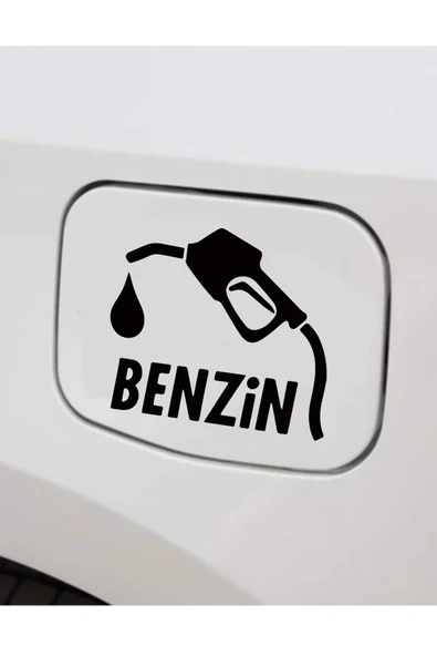 Oto Yakıt Depo Kapağı Sticker Siyah 12Cm ürün görseli 1