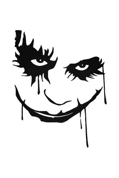 Joker Yüzü Maske Oto Sticker 20 Cm ürün görseli 1
