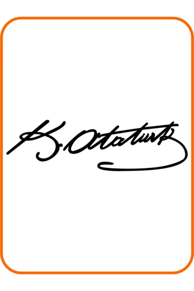 Atatürk Imza Oto Sticker Siyah 33*10 Cm ürün görseli 1