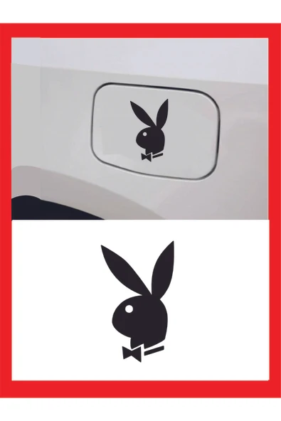 Pl*yboy Tasarım Oto Sticker Siyah 9*15 Cm ürün görseli 1