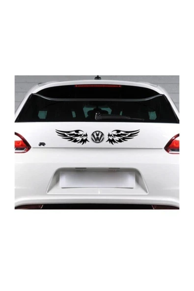Kanat Oto Sticker 2 Adet Siyah 8*18 Cm ürün görseli 1