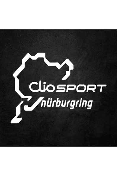 Clio Nürburgring İçin Uyumlu Aksesuar Oto Sticker Beyaz 20*17 Cm ürün görseli 1