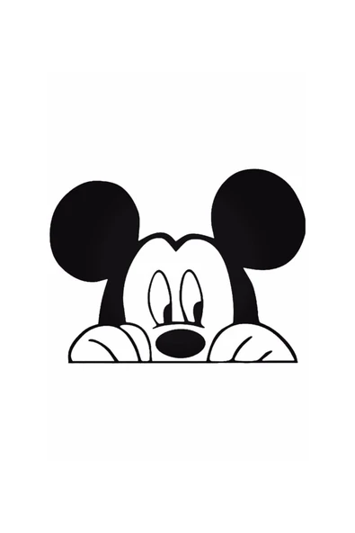 Mickey Mouse Peeking Sticker Oto 20 Cm ürün görseli 1