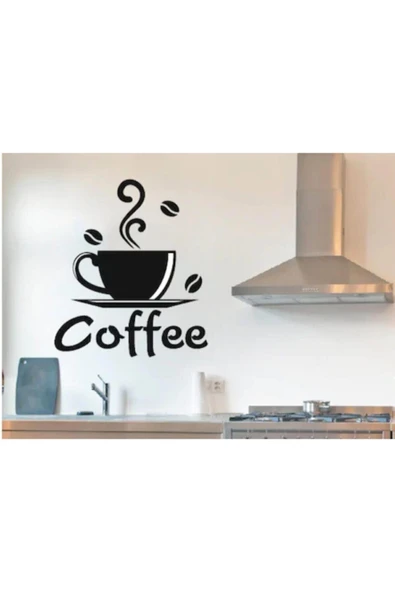 Mutfak Coffee Sticker SİYAH ürün görseli 1