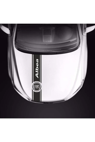 Fiat Albea İçin Uyumlu Aksesuar Oto Kaput Şerit Sticker ürün görseli 1