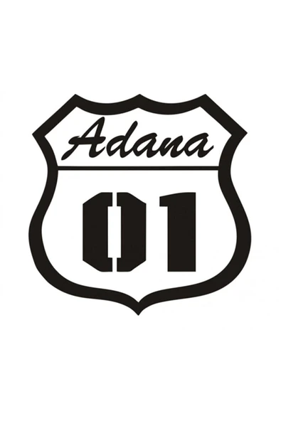 Adana 01 Oto Sticker Siyah 20*20 Cm ürün görseli 1