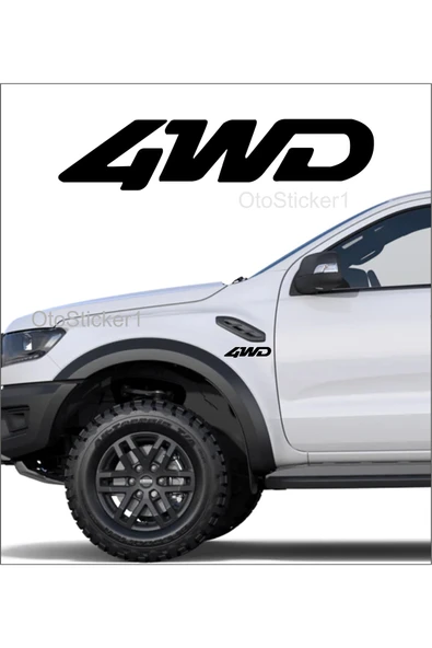 4Wd Off Road 4X4 Sağ Sol Oto Sticker 2 Adet 15*4 Cm ürün görseli 1