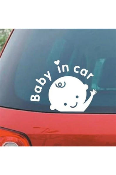 Baby In Car Oto Cam Sticker 15*10 Cm ürün görseli 1