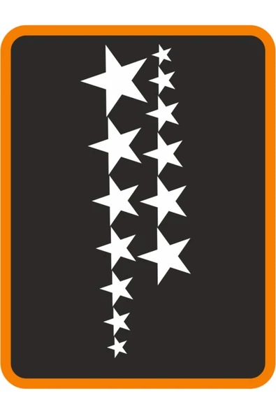 Sıralı Yıldız Oto Sticker 14'Lü Beyaz 40*15 Cm ürün görseli 1