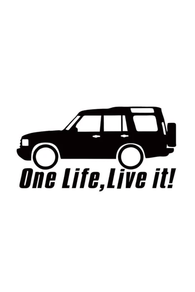 One Life Live It! Jeep 4X4 Stickeri 2 Adet Siyah ürün görseli 1