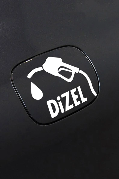 Diesel Oto Yakıt Depo Yakıt Kapağı Sticker 12 Cm ürün görseli 1