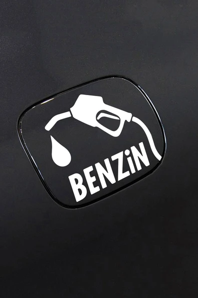 Oto Yakıt Depo Kapağı Sticker Beyaz 12 Cm ürün görseli 1