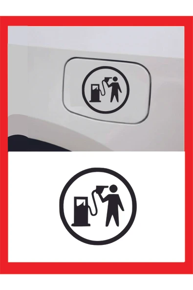Depo Yakıt Kapağı Oto Sticker 13*13 Cm ürün görseli 1