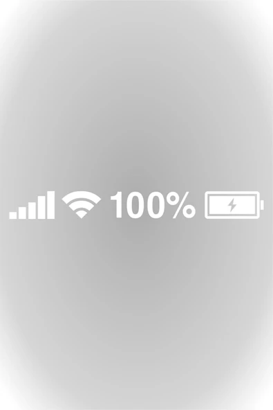 Batarya Pil Wifi Icon Oto Cam Sticker Beyaz 25*3 Cm ürün görseli 1