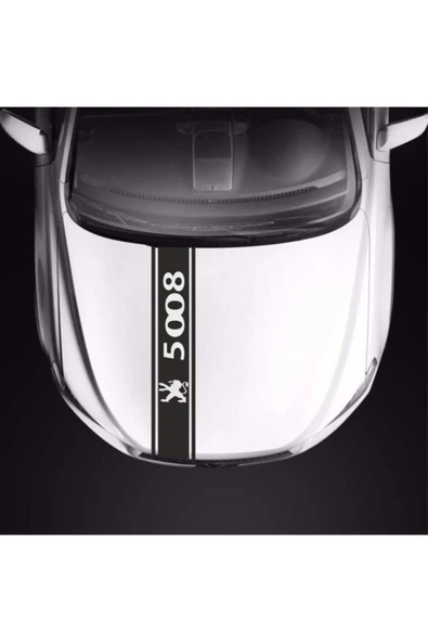 Peugeot 5008 İçin Uyumlu Aksesuar Oto Kaput Şerit Sticker ürün görseli 1