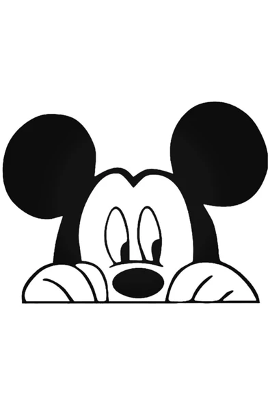 Mickey Mouse Peeking Oto Sticker 20 Cm ürün görseli 1