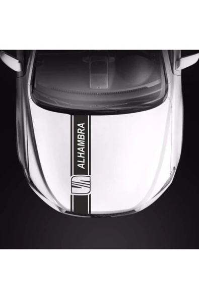 Seat Alhambra İçin Uyumlu Aksesuar Oto Kaput Şerit Sticker ürün görseli 1