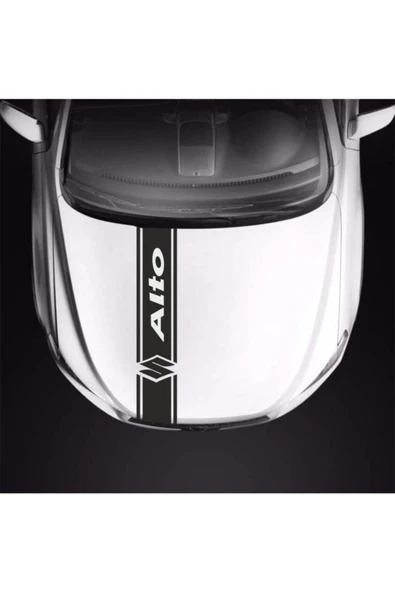 Suzuki Alto İçin Uyumlu Aksesuar Oto Kaput Şerit Sticker ürün görseli 1