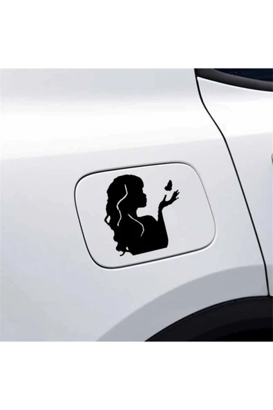 Tatlı Kız Tasarım Su Geçirmez Çıkarılabilir Oto Sticker 2 Parça 15*15 Cm ürün görseli 1