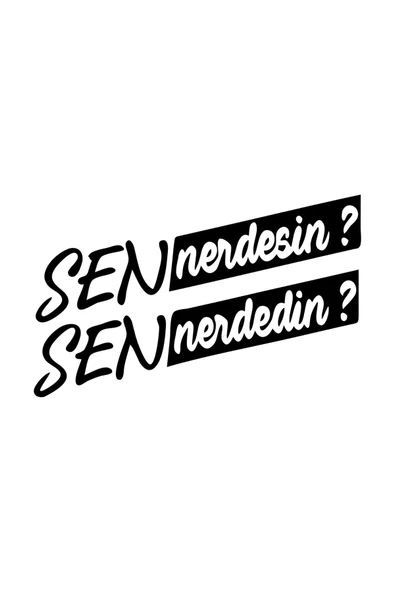 Sen Nerdesin ? Sticker Oto Cam Sticker Siyah 21*8 Cm ürün görseli 1