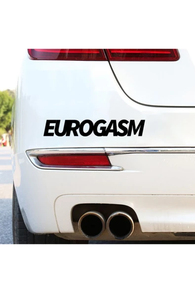 Eurogasm Yazılı Oto Sticker Siyah 20*4 Cm ürün görseli 1