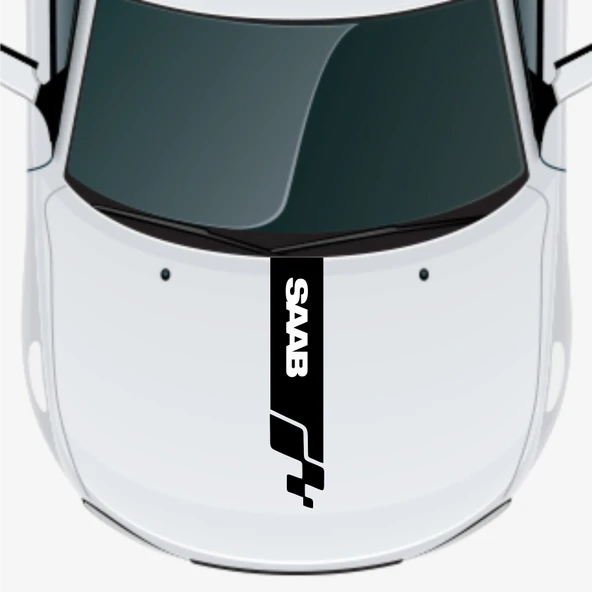 Saab 9-5 İçin Uyumlu Aksesuar Oto Kaput Şerit Sticker ürün görseli 1