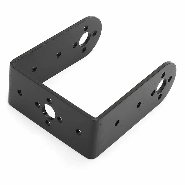 Uzun U Servo Motor Metal Montaj Parçası Braket MG995 MG996R S3003 TD-8120MG Alüminyum Tutucu Robot Kol Araba Direksiyon Bot RC Aksesuarı Cnc Ptz ürün görseli 1