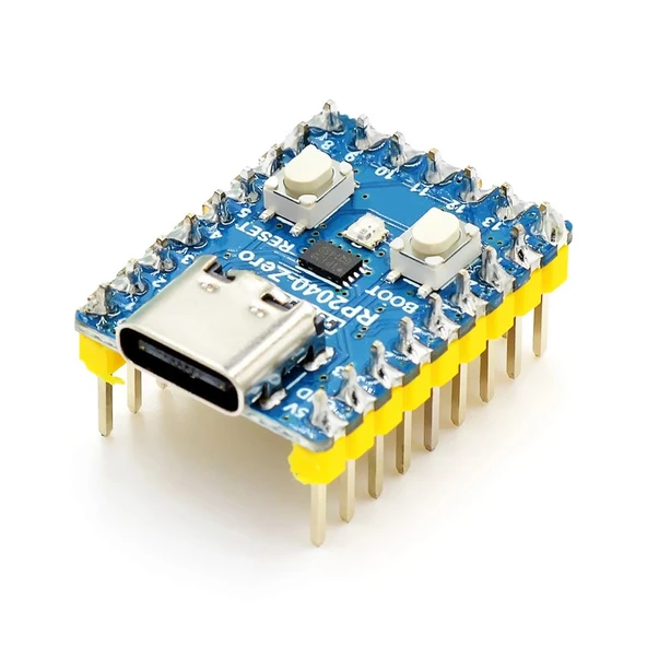 Raspberry Pi Zero RP2040 Dual Core 133Mhz 2Mb Modül  Arm Cortex-M0+ 264Kb Type C Mini Bilgisayar Micropython Ws2812 Rgb Led Micro Kontrolör Geliştirme Kartı ürün görseli 1