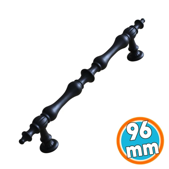 Mobilya Mutfak Dolabı Çekmece Dolap Kulpları Kapak Kulpu Kulbu Siyah 96 mm Metal Kulp ürün görseli 1