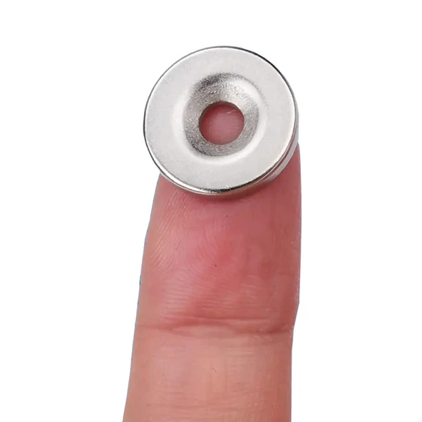 4 Adet 10mm x 3mm Yuvarlak 3mm Havşa Delikli Mıknatıs  Disk Neodyum Buzdolabı Ofis Yazı Not Tahtası Ev Hobi Oyuncak Sihirbazlık Temizlik Kilit - Resim 2