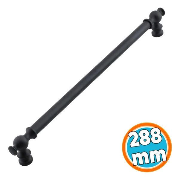 Çekmece Mutfak Mobilya Metal Dolabı Dolap Kapak Kulpu Kulpları Kulbu 288 mm Siyah ürün görseli 1