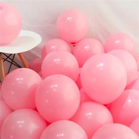 BALON LATEKS 12''PASTEL PEMBE 15'Lİ ürün görseli 1