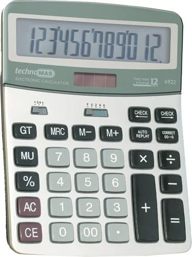 MAS HESAP MAKİNASI OFİS TİP METAL PANEL 6922 ürün görseli 1