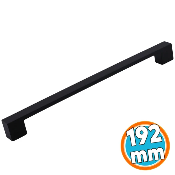 Mobilya Mutfak Çekmece Dolap Dolabı Kulbu Kulpu Kulpları (192 mm - 19.2 cm) Siyah Metal ürün görseli 1