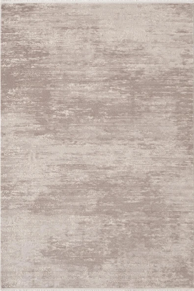 Leon LN001K Bej Halı Modern Desen Pamuk Taban Akrilik Tozuaz Salon Yatak Odası Mutfak Koridor Halısı 100 X 300 BEJ ürün görseli 1
