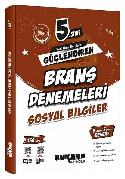 Ankara Yayıncılık 5. Sınıf Sosyal Bilgiler Güçlendiren Branş Denemeleri Ankara Yayıncılık ürün görseli 1