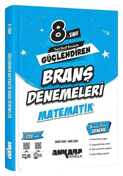 Ankara Yayıncılık 8. Sınıf Matematik Güçlendiren Branş Denemeleri ürün görseli 1