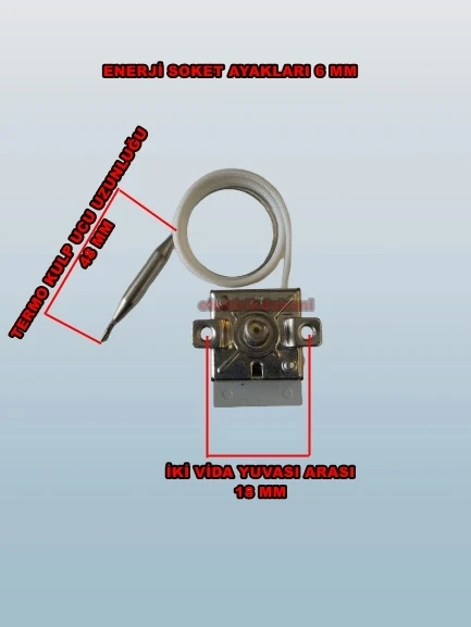 ENDER Gazlı Termostat 50-250 Derece 3 Çıkışlı ürün görseli 1