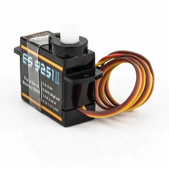 EMAX ES9251 II 4gr Dijital Servo Motor  Mini Plastik Dişli 0.25kgcm Tork RC Uçak Drone Robot Kol Araba Bot Uçuş Yön Kontrol ürün görseli 1