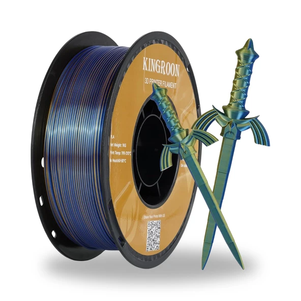 Kingroon Çift Renk Silk PLA Filament - Resim 5