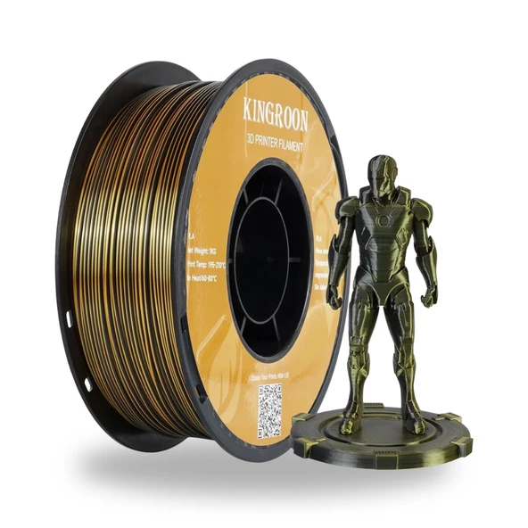 Kingroon Çift Renk Silk PLA Filament - Resim 7