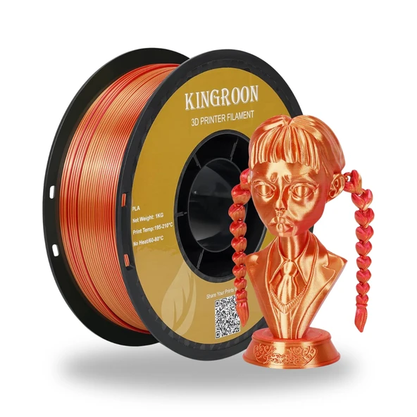 Kingroon Çift Renk Silk PLA Filament ürün görseli 1