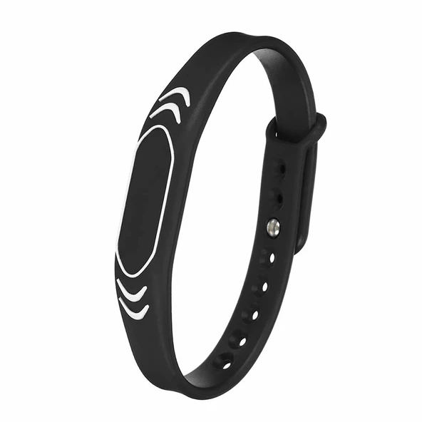 125Khz Rfid Manyetik Bileklik Siyah  Su Geçirmez Silikon Proximity Göstergeç 125 Khz Kapı Geçiş Personel Takip Depo Havuz EM4100 ürün görseli 1