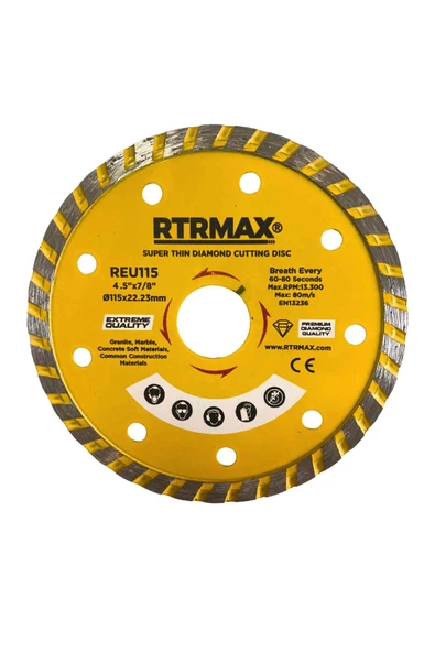 Rtrmax Reu115 Mermer Kesici Elmas Turbo 115 mm ürün görseli 1