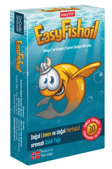 EasyFishoil Omega 3 ve Vitamin D İçeren Takviye Edici Gıda 45 gr ürün görseli 1